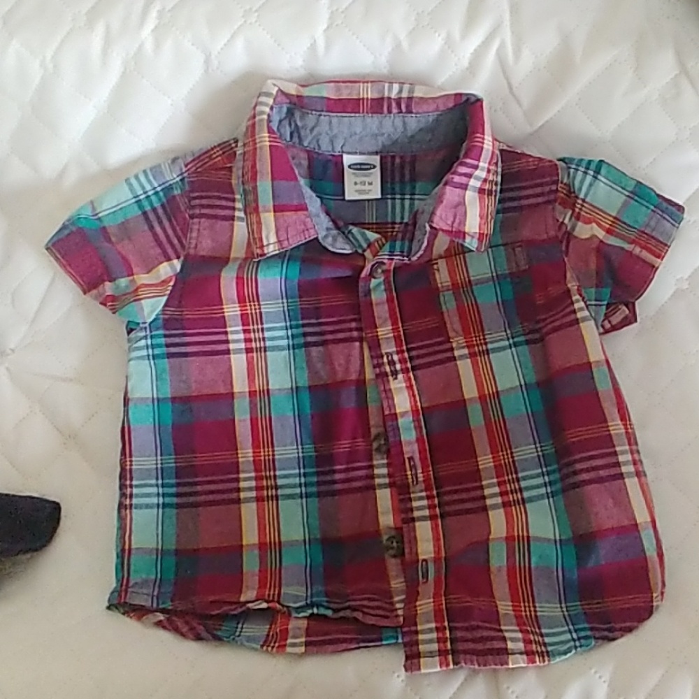 Baby boy polo plaid shirt